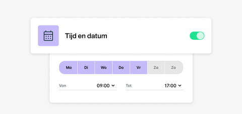 Geavanceerde zakelijke kaartcontroles - beperk uitgaven tot kantooruren om misbruik te voorkomen.